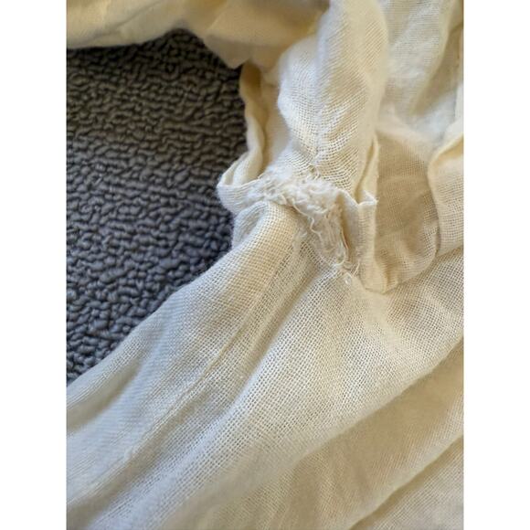 Etoile Isabel Marant Women's Size 1Cream Cotton Blend Ruffle Puff Sleeve Top - Picture 11 of 15